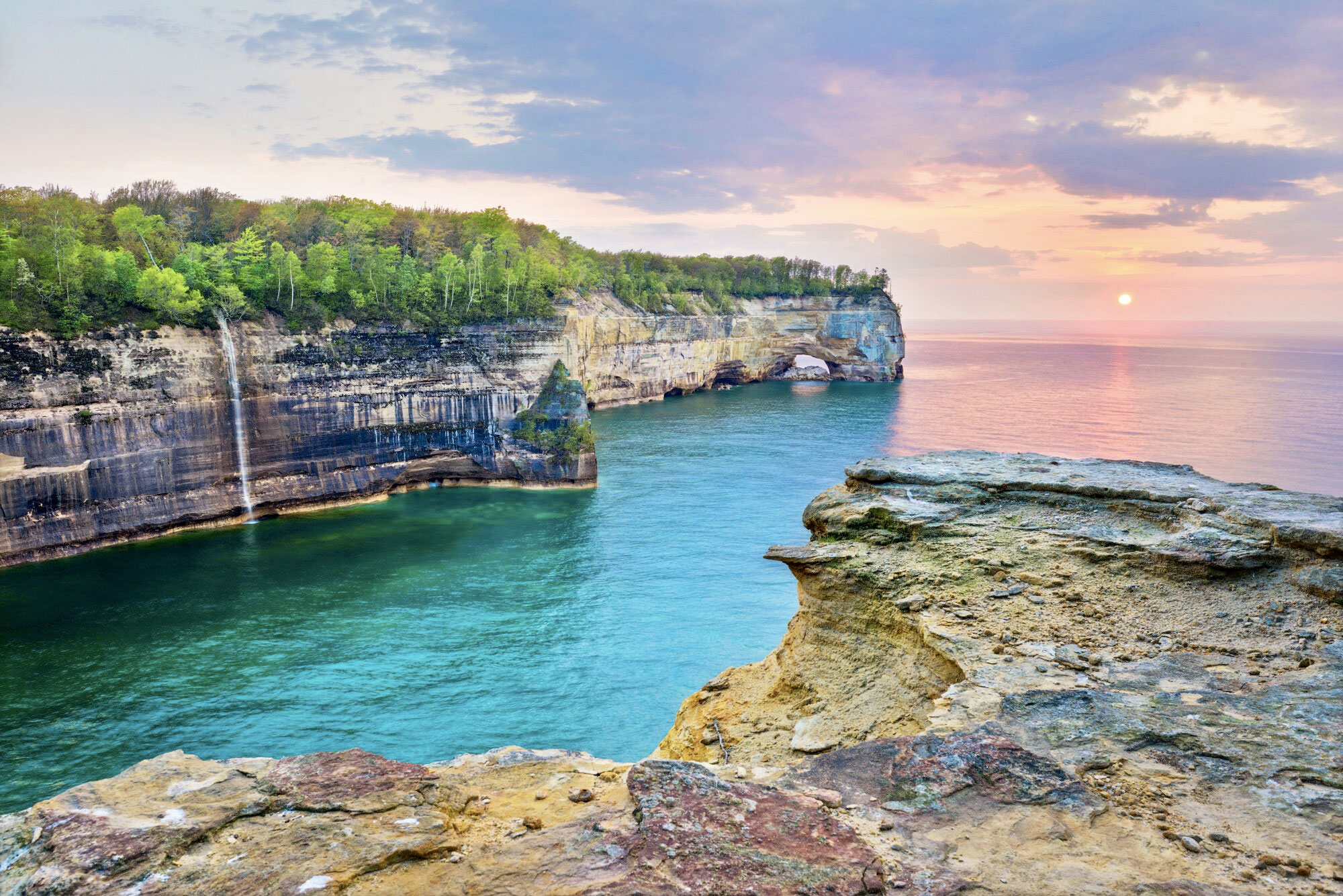 Pristine beaches, waterfalls and trails in the Pictured Rocks